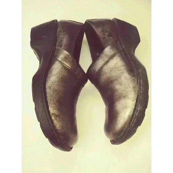 BOC Born Concept Peggy Womans US 8.5 Dark Gray  Leather Slip On Clogs Shoes - Picture 3 of 12